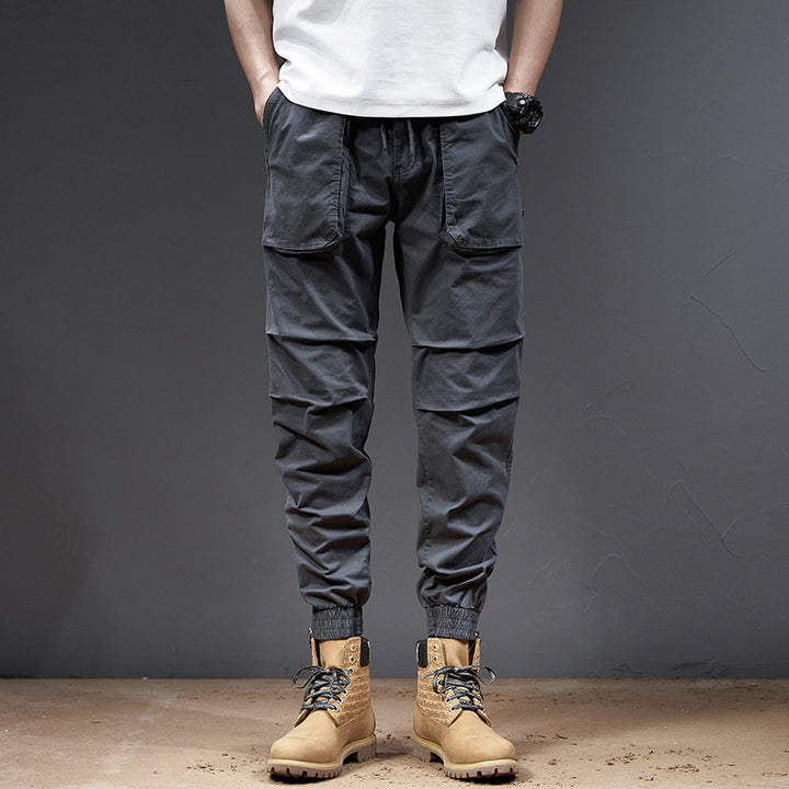 Herren Multifunktionale Cargo-Hose mit elastischem Bund und praktischen Seitentaschen Echoarchiv