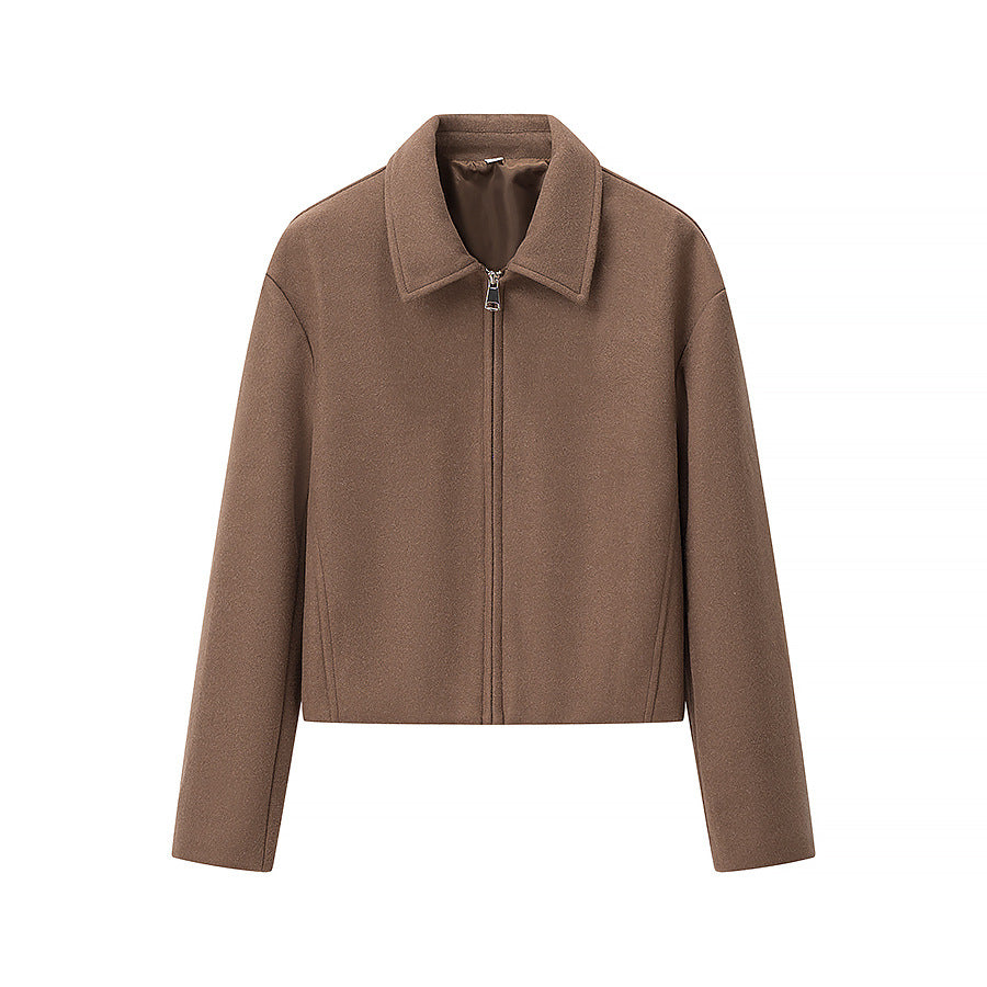 Damen Kurzjacke aus Wollmix mit Reißverschluss und kastiger Oversize-Silhouette Echo Archiv