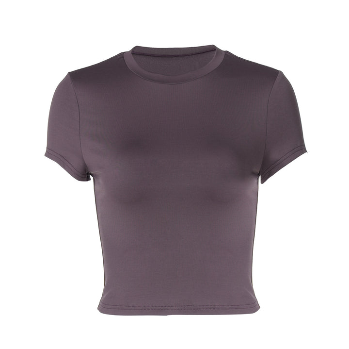 Damen figurbetontes T-Shirt mit kurzem Arm und dekorativem Raffungselement Echo Archiv