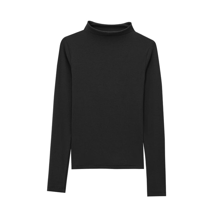 Damen nan schmal geschnittener Stretch-Rollkragenpullover aus Feinstrick Echo Archiv
