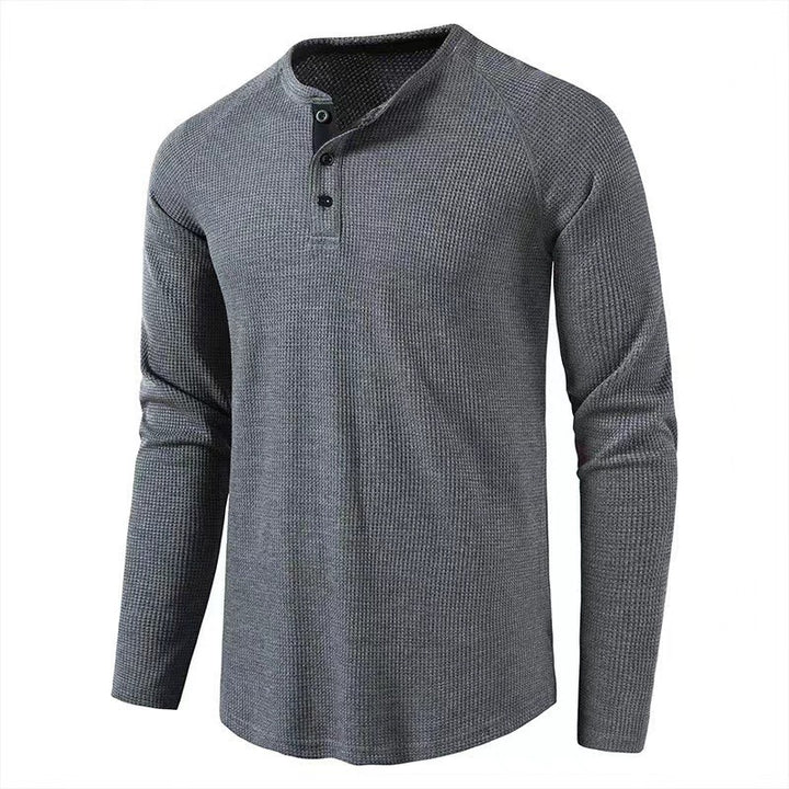 Herren langärmliges Henley-Shirt Echoarchiv