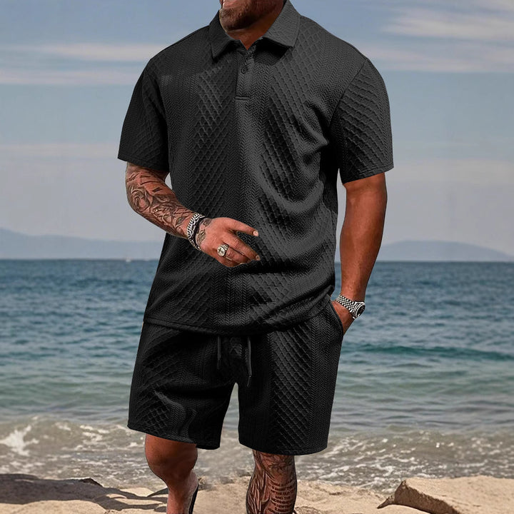 Herren Sportliches Polohemd und Shorts Set Echoarchiv