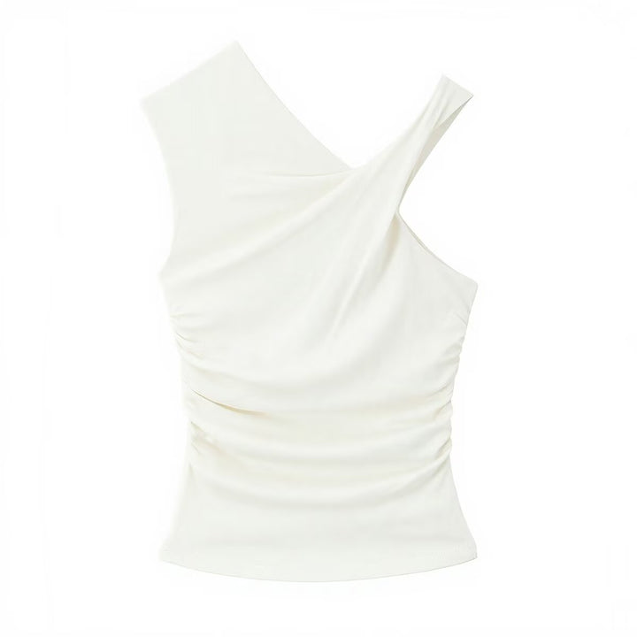 Damen ärmelloses Top mit asymmetrischem Schnitt und elegantem Faltenwurf Echo Archiv