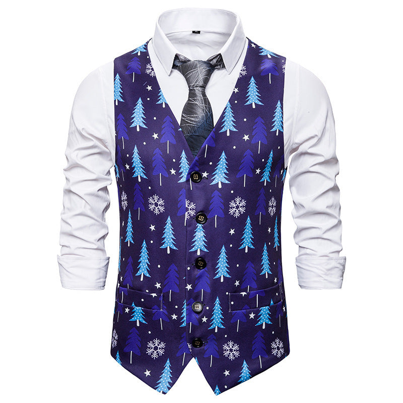 Herren Festtagsweste mit lebhaftem Weihnachtsdesign Echoarchiv