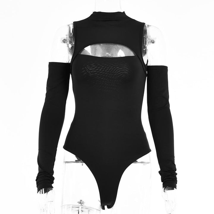 Damen Eleganter Bodysuit mit raffiniertem Ausschnitt und langen Ärmeln Echo Archiv