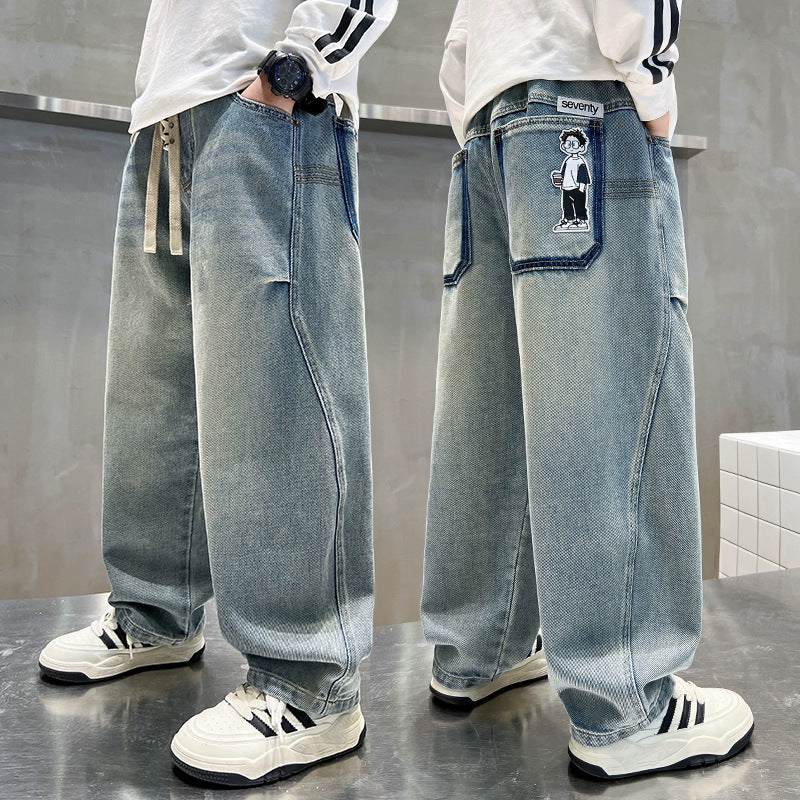 Unisex baggy Jeans mit kreativen Applikationen Echo Archiv