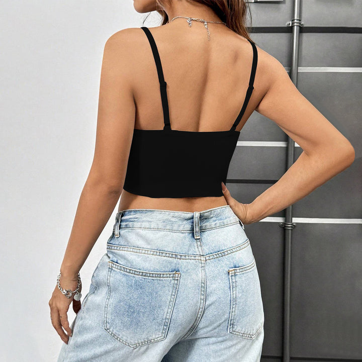 Damen cropped Top mit knotenförmigem Design und schulterfreien Trägern Echo Archiv