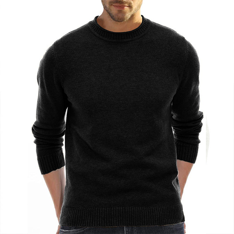 Herren gemütlicher Rundhals-Pullover aus hochwertiger Baumwolle Echoarchiv