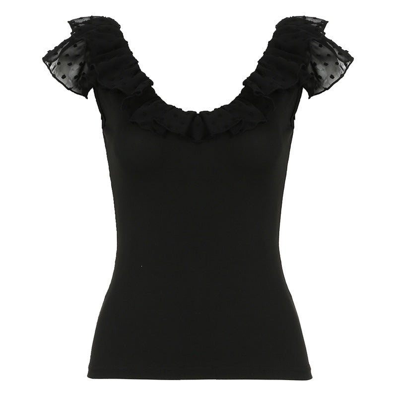 Damen Elegantes Oberteil mit Rüschendesign Echo Archiv