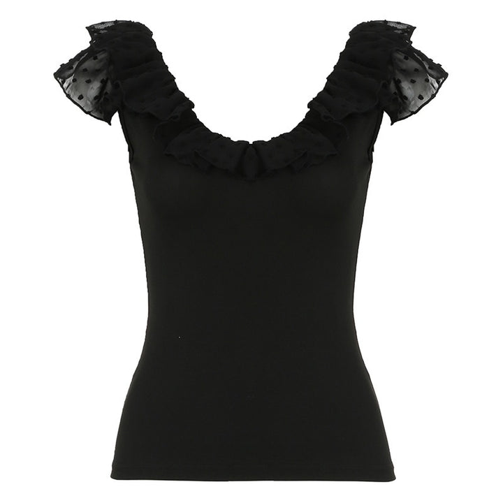 Damen Elegantes Oberteil mit Rüschendesign Echo Archiv
