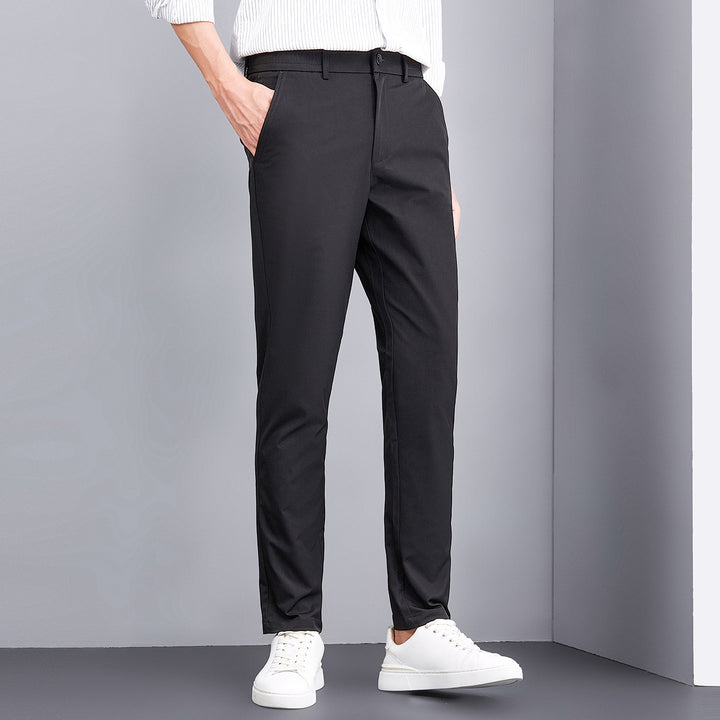 Herren elegante Anzughose mit elastischem Bund und seitlichen Eingrifftaschen Echoarchiv