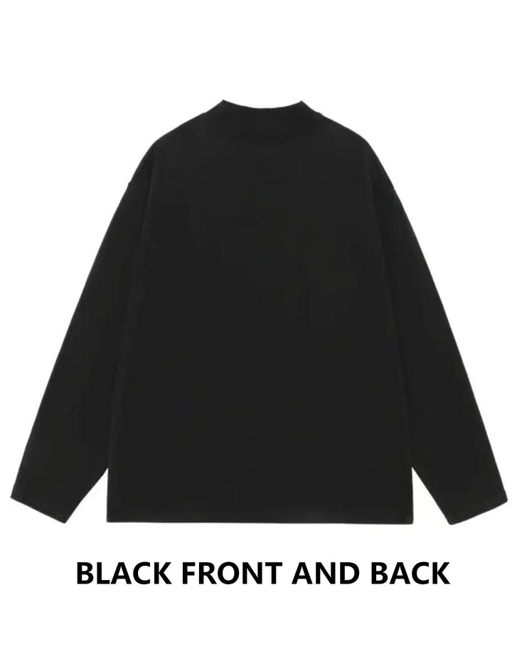Herren Langarmshirt mit hohem Kragen Echoarchiv