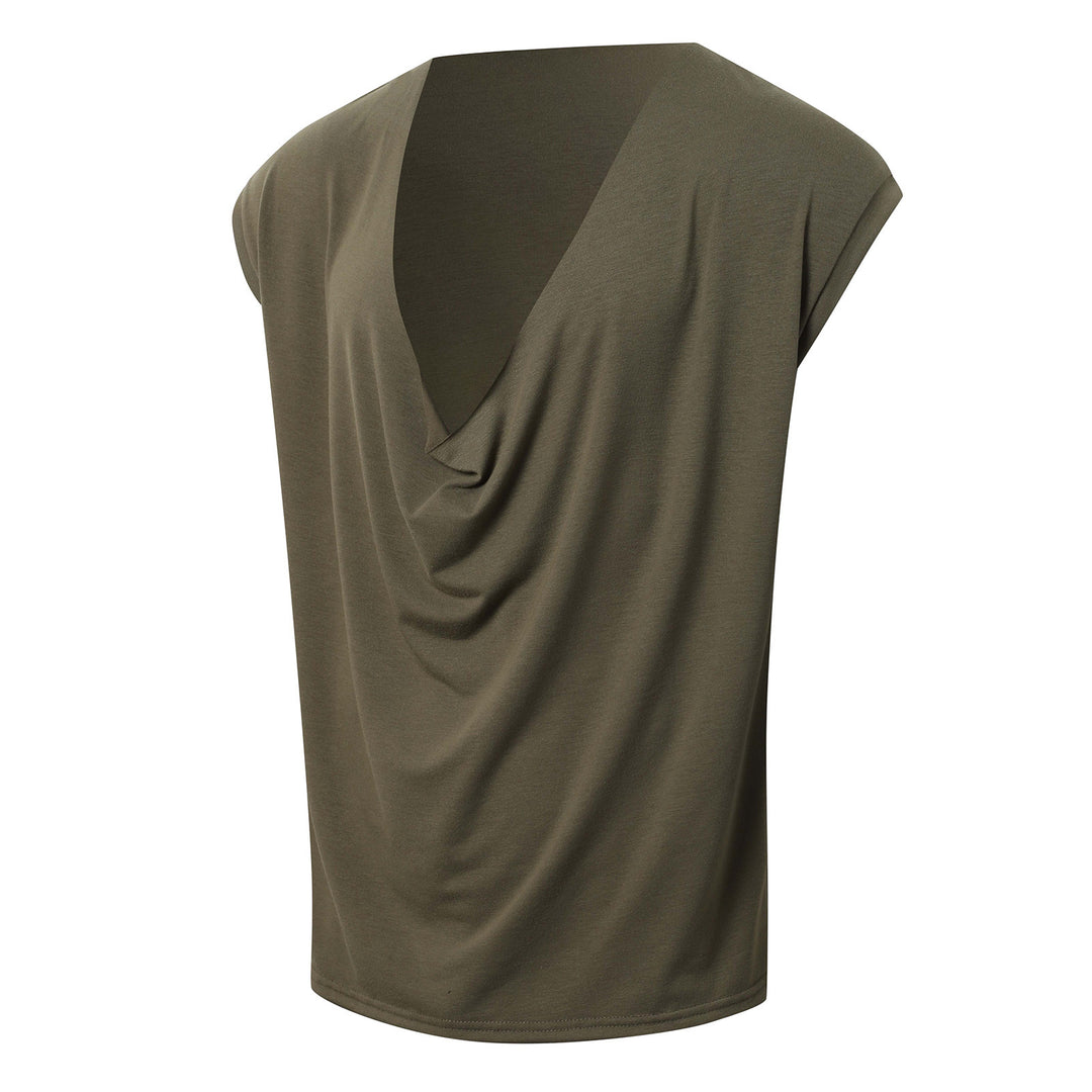 Damen nan drapiertes Longtop mit tiefem Wasserfall-Rücken und überschnittener Schulter Echo Archiv