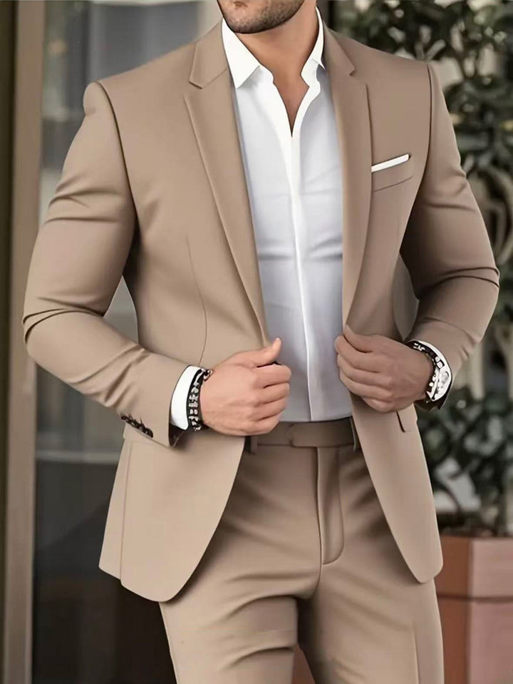 Herren nan schlanker Modern-Fit Anzug mit schmalem Revers und körpernaher Silhouette Echo Archiv