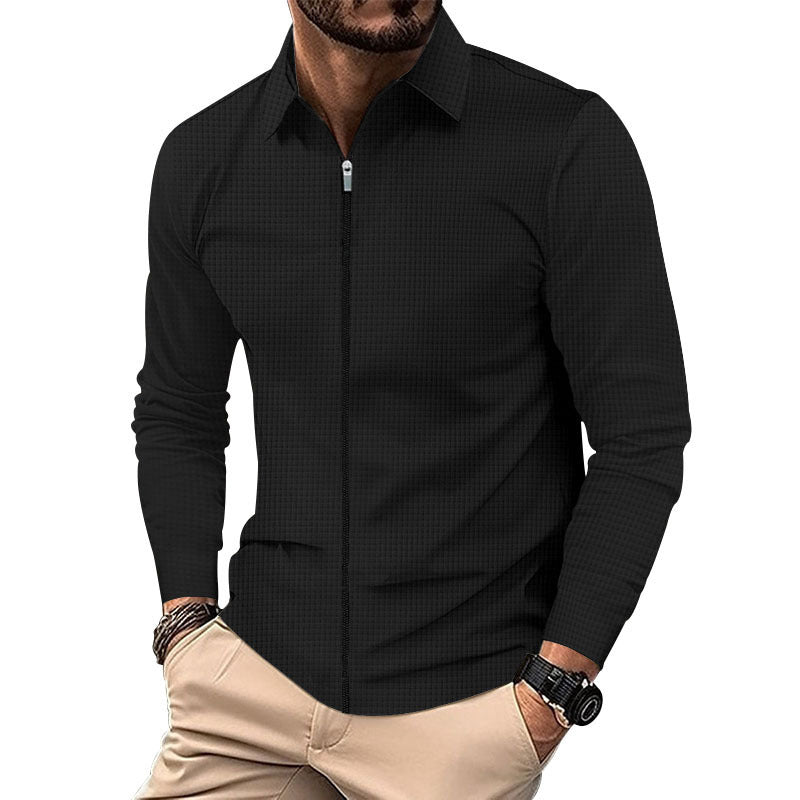 Herren Sweatshirt mit Stehkragen und Reißverschluss Echoarchiv