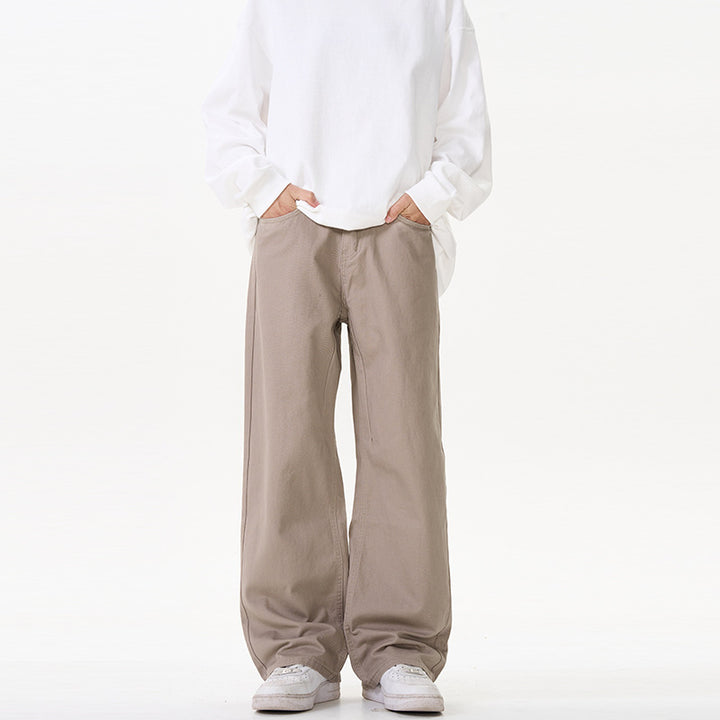 Unisex Weit geschnittene Chinohose mit tiefem Schritt und lässigem Bund Echo Archiv