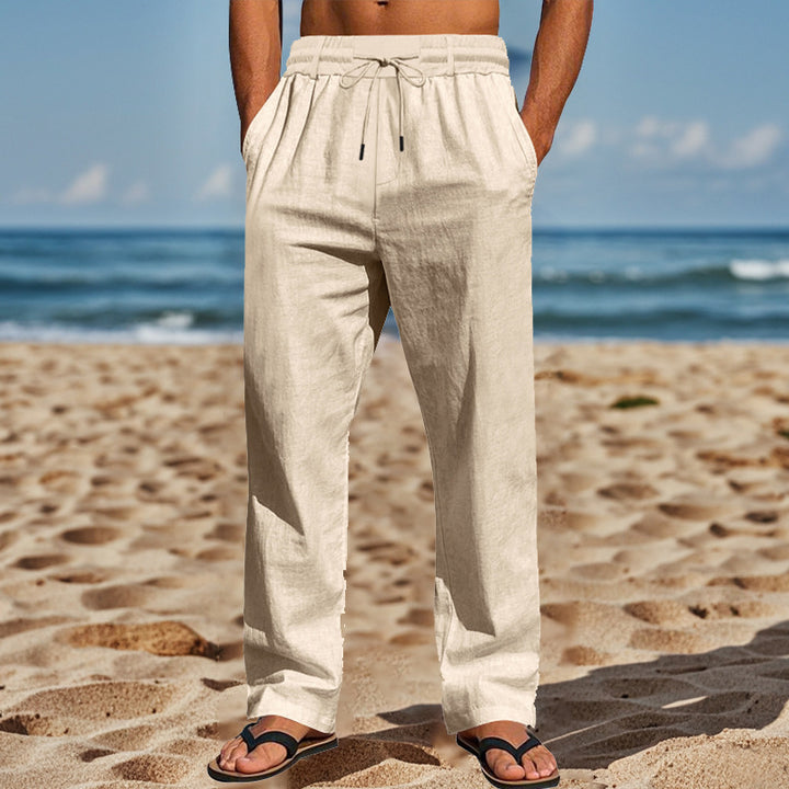 Herren lässige Strandhose mit elastischem Bund und praktischen Seitentaschen Echoarchiv