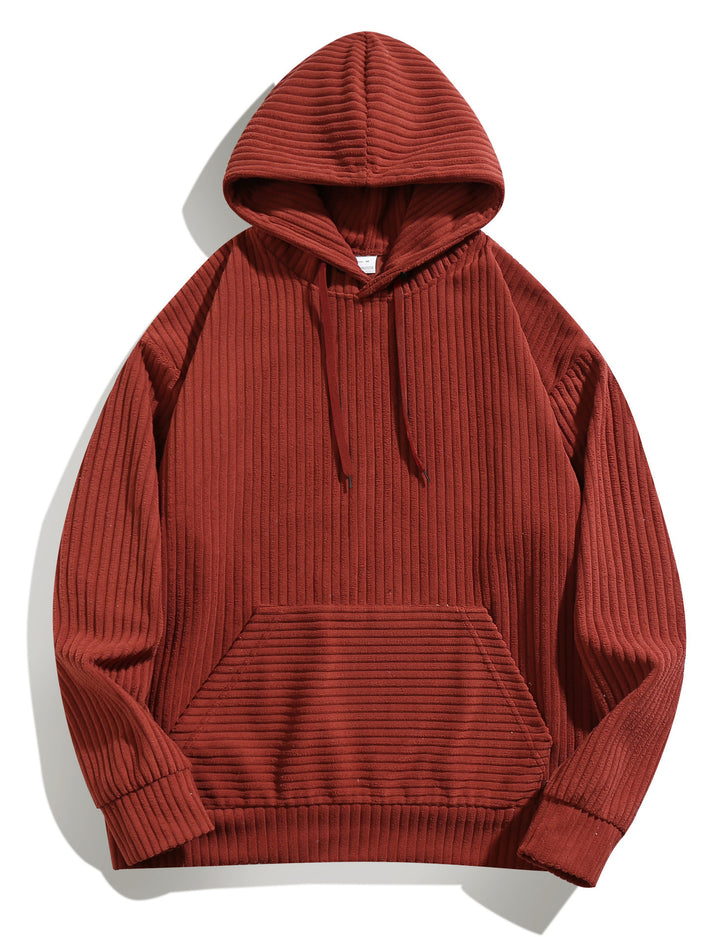 Herren Kapuzenpullover mit strukturiertem Rippstoff Echoarchiv