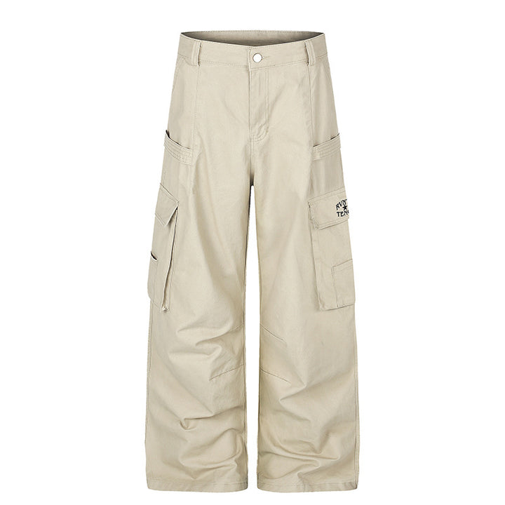 Damen Cargo-Hose mit hohem Bund, Multifunktions-Taschen und weitem Culotte-Schnitt Echoarchiv