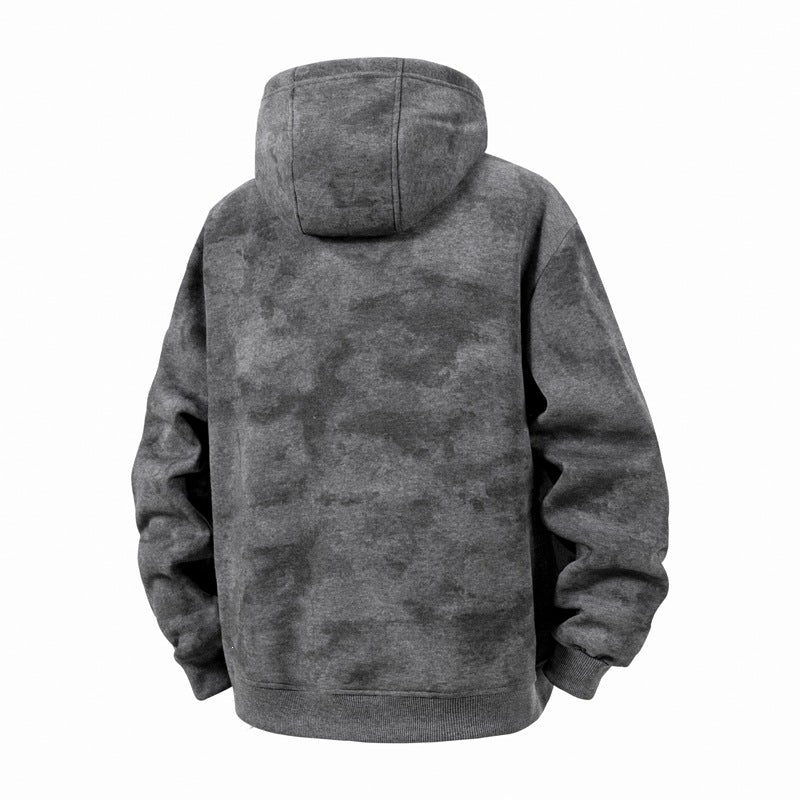 Unisex Oversize Kapuzenzipjacke aus schwerer French-Terry mit Kängurutaschen Echoarchiv