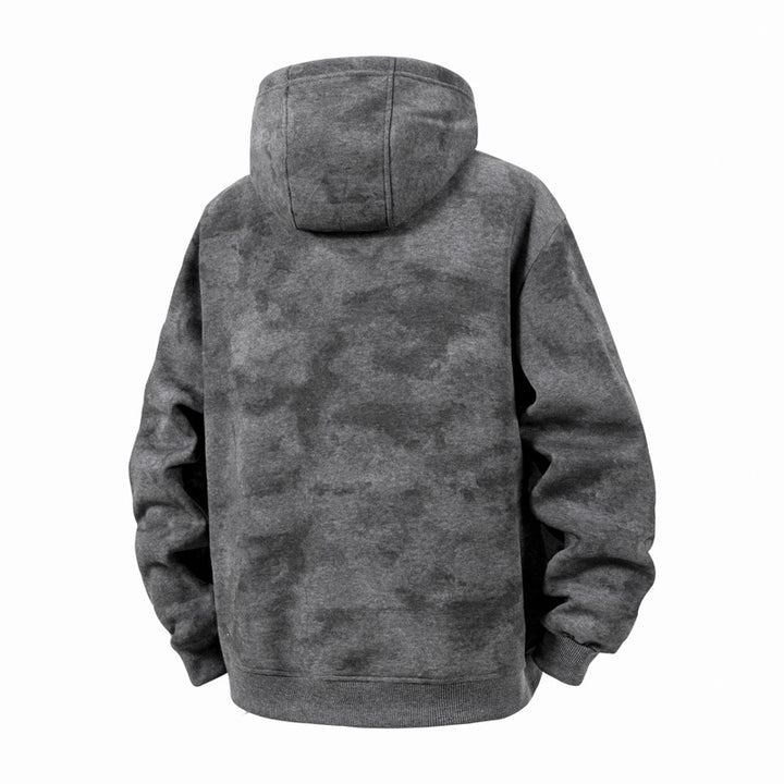 Unisex Oversize Kapuzenzipjacke aus schwerer French-Terry mit Kängurutaschen Echoarchiv