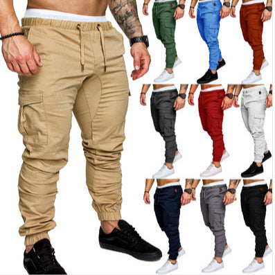 Herren nan taillierter Cargo-Jogger mit elastischem Bund, Kordelzug und aufgesetzten Taschen Echo Archiv