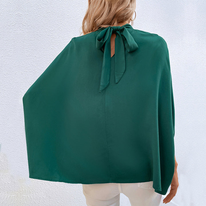 Damen Elegante Bluse mit Stehkragen und Seitenschlitzen Echo Archiv