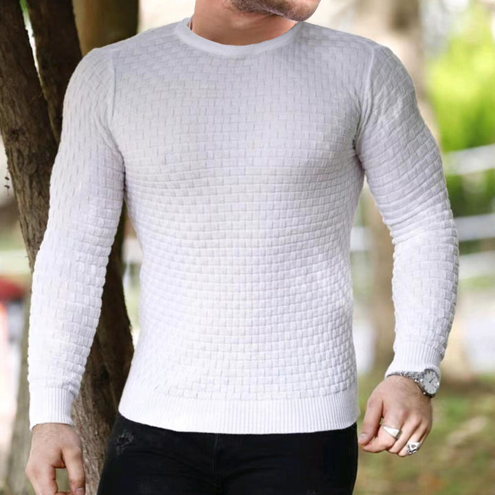 Herren Strukturierter Langarmpullover Echoarchiv