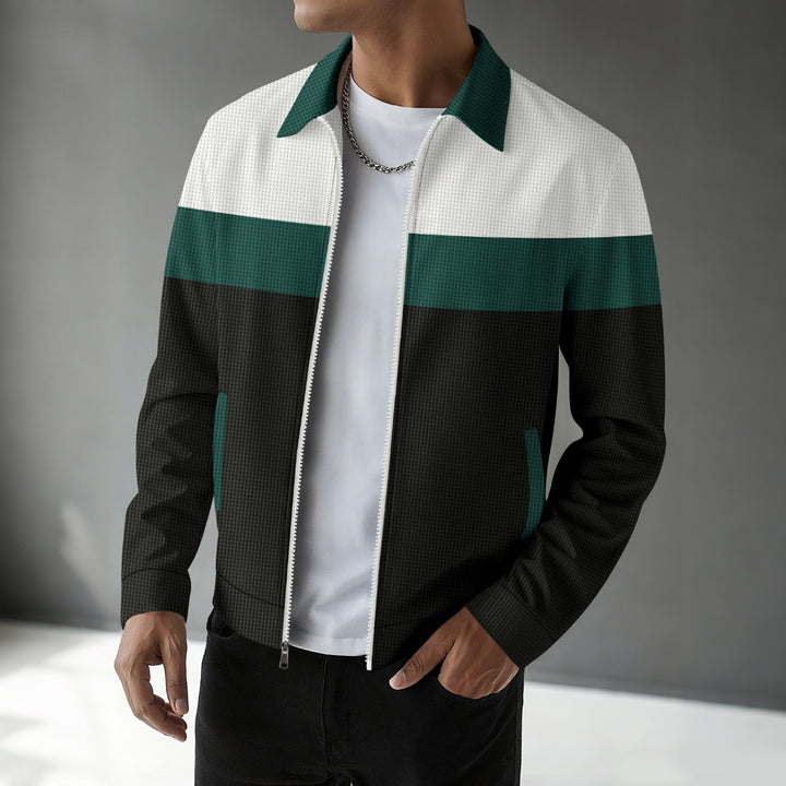 Herren stylische Freizeitjacke mit modernem Farbblockdesign Echoarchiv
