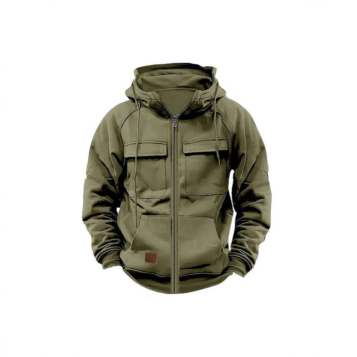 Herren Fleecejacke mit hohem Kragen und praktischen Taschen Echoarchiv