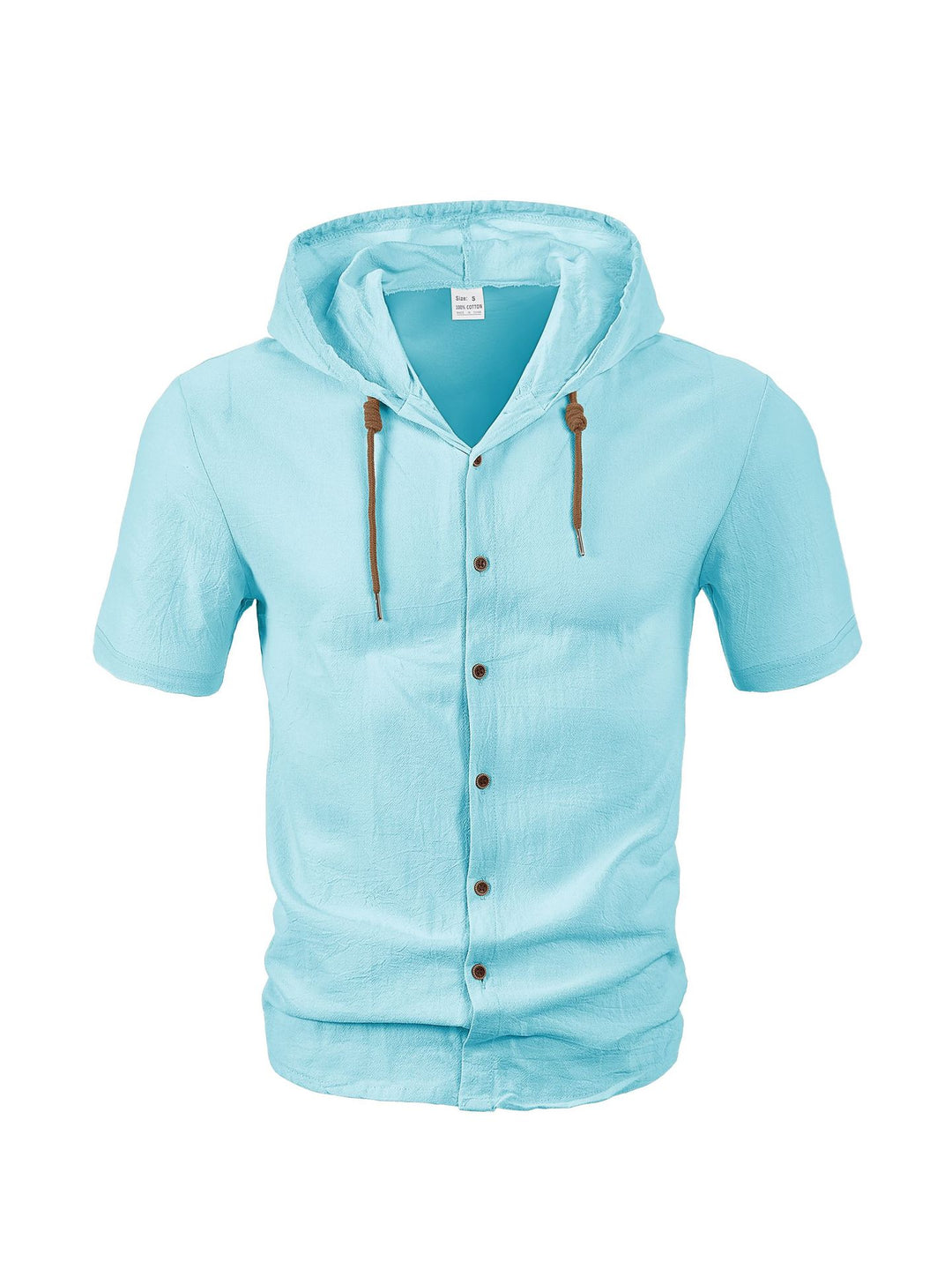 Herren lässiges Kapuzenshirt mit Knopfleiste und leichtem Stoff Echoarchiv