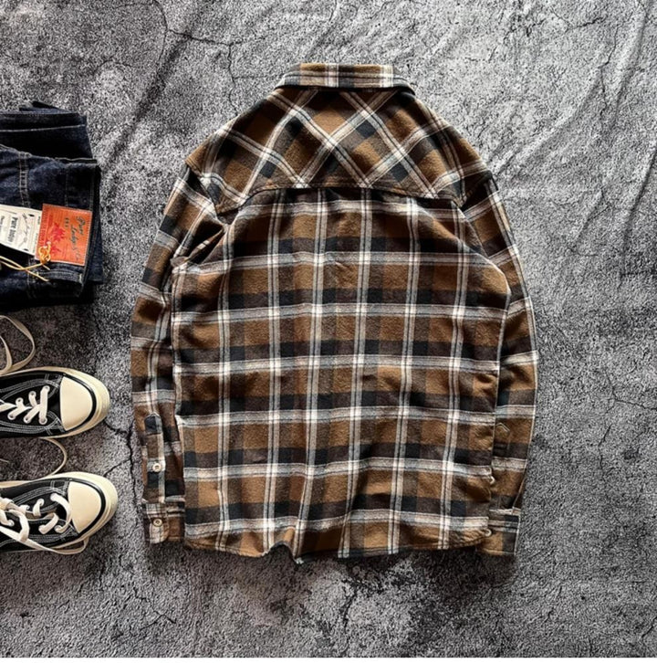 Herren Karo-Hemdjacke mit Brusttaschen Echo Archiv