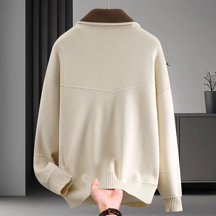 Stilvoller Herren-Sweatshirt-Jacke mit hohem Kragen Echo Archive