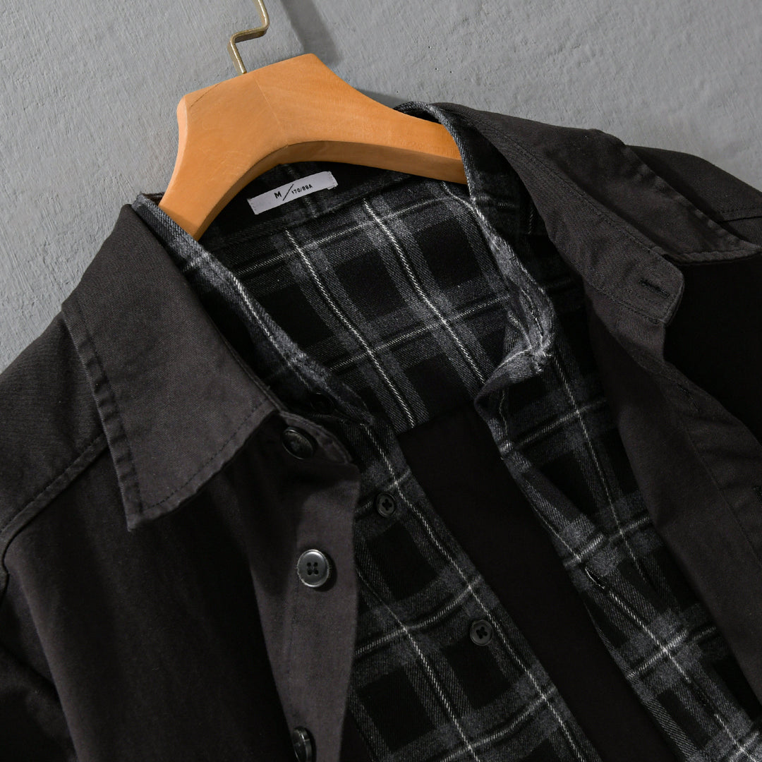 Herren Overshirt-Jacke mit karierter Thermofütterung Echoarchiv