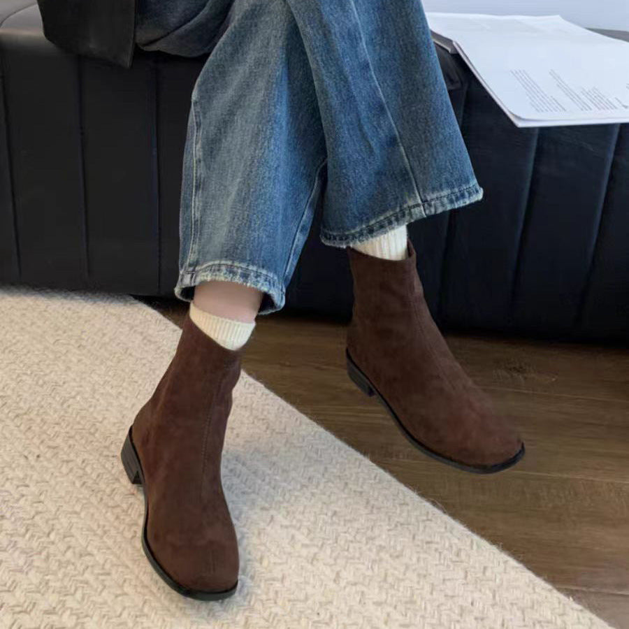 Damen Modische Wildleder Stiefeletten Echo Archiv
