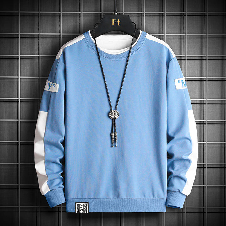 Herren Lockeres Sweatshirt im Urban-Layer-Look mit Schulterpaneelen und geripptem Saum Echo Archiv