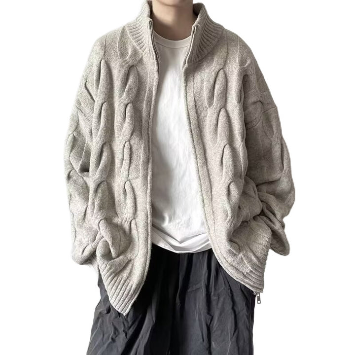 Damen Grobstrickjacke mit hohem Kragen Echo Archiv