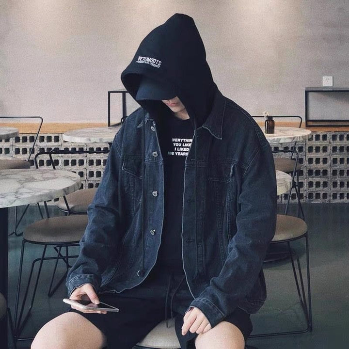 Herren Lässige Baumwolljacke mit Kapuze Echoarchiv