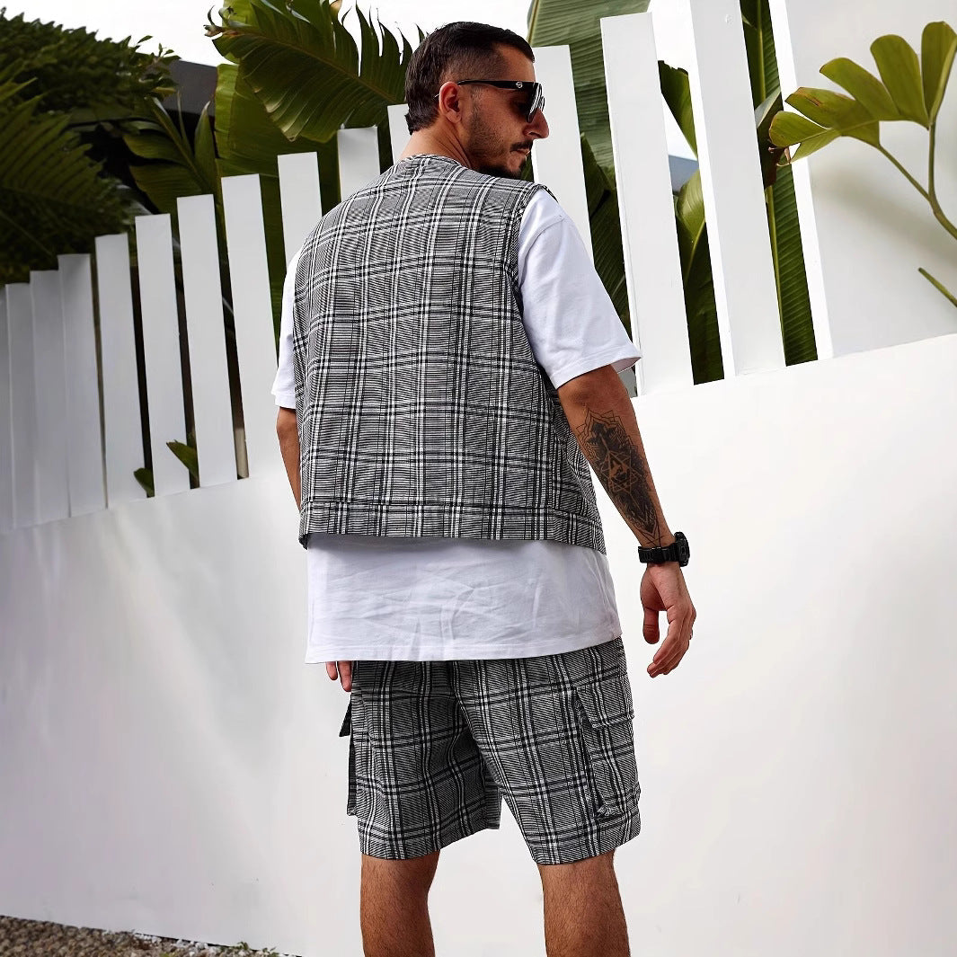 Herren stylischer Utility-Weste mit mehreren Taschen Echoarchiv