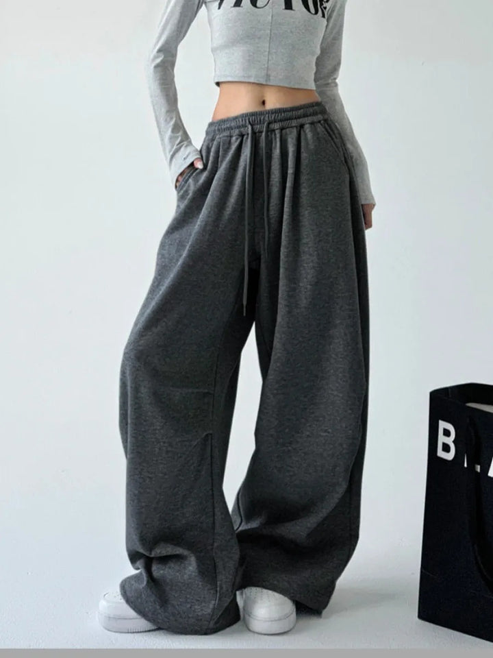 Damen nan extraweite High‑Waist-Loungehose mit elastischem Kordelbund, Kordelzug und praktischen Seitentaschen Echo Archiv