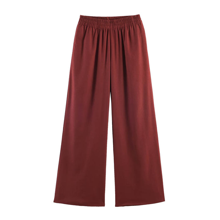 Damen Zweiteiliges Anzug-Set Wickelblazer mit Bindegürtel und Palazzo-Hose Echo Archiv