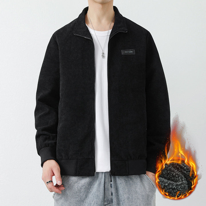 Herren cordjacke mit hohem Kragen und praktischen Taschen Echoarchiv
