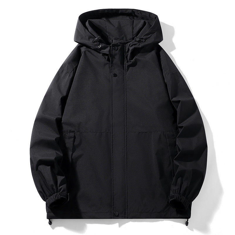 Herren Wasserabweisende Übergangsjacke mit verstellbarer Kapuze und praktischen Taschen Echoarchiv