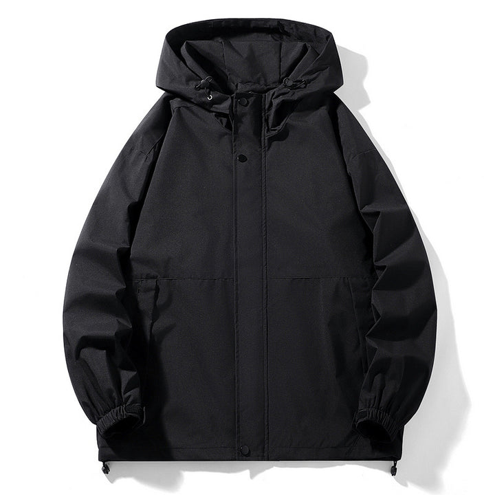 Herren Wasserabweisende Übergangsjacke mit verstellbarer Kapuze und praktischen Taschen Echoarchiv