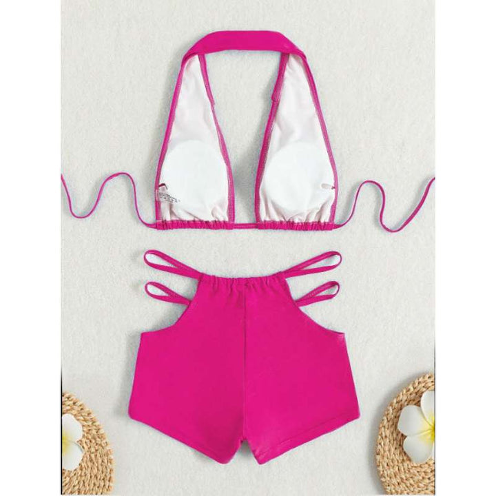 Damen Sport-Bikini mit hohem Bund und verstellbaren Trägern Echo Archiv