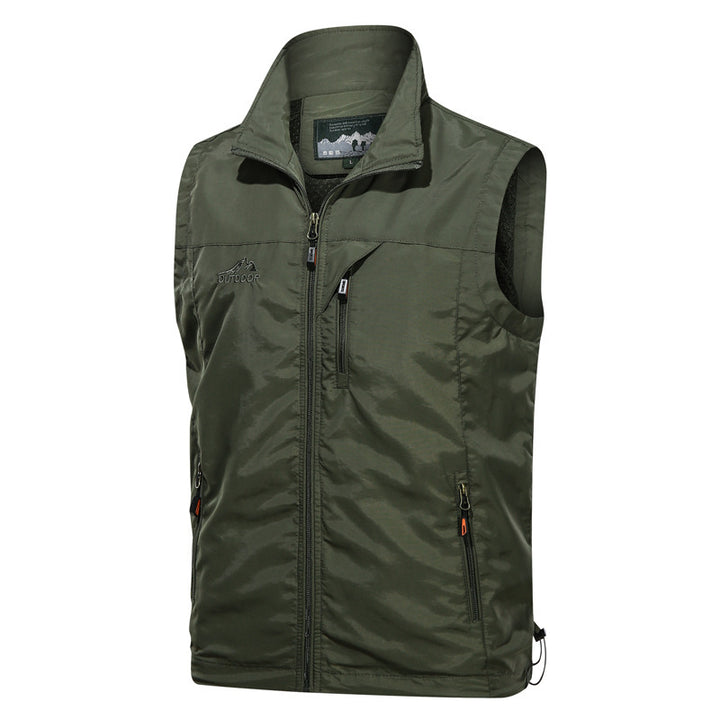 Herren Multifunktionale Outdoorweste mit winddichter Nylon‑Schale, Brusttasche und Saumkordelzug Echo Archiv