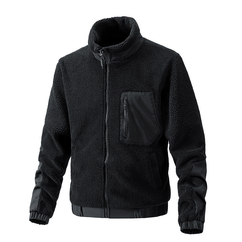 Herren Gemütliche Fleecejacke mit Stehkragen Echo Archiv