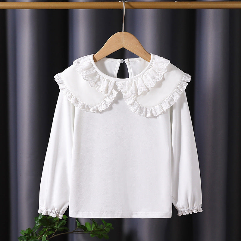 Mädchen Bluse mit romantischem Rüschensaum Echo Archiv