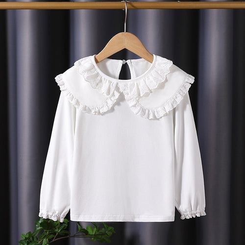 Mädchen Bluse mit romantischem Rüschensaum Echo Archiv