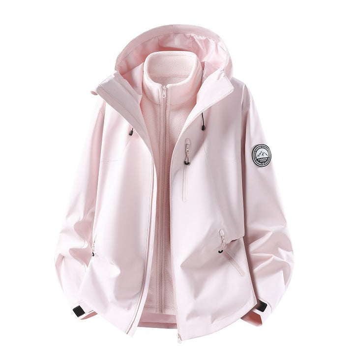 Herren dreiteilige Softshell-Outdoorjacke mit abnehmbarem Fleecefutter und Kapuze Echoarchiv